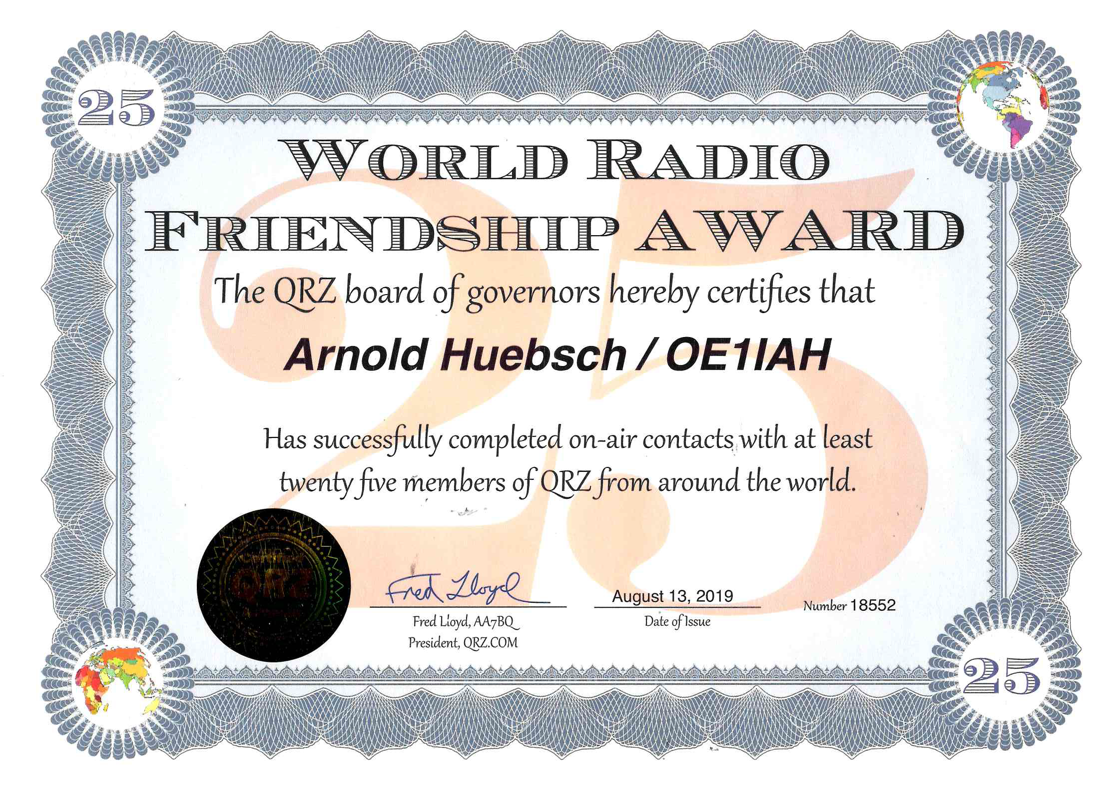 World Friendship Award