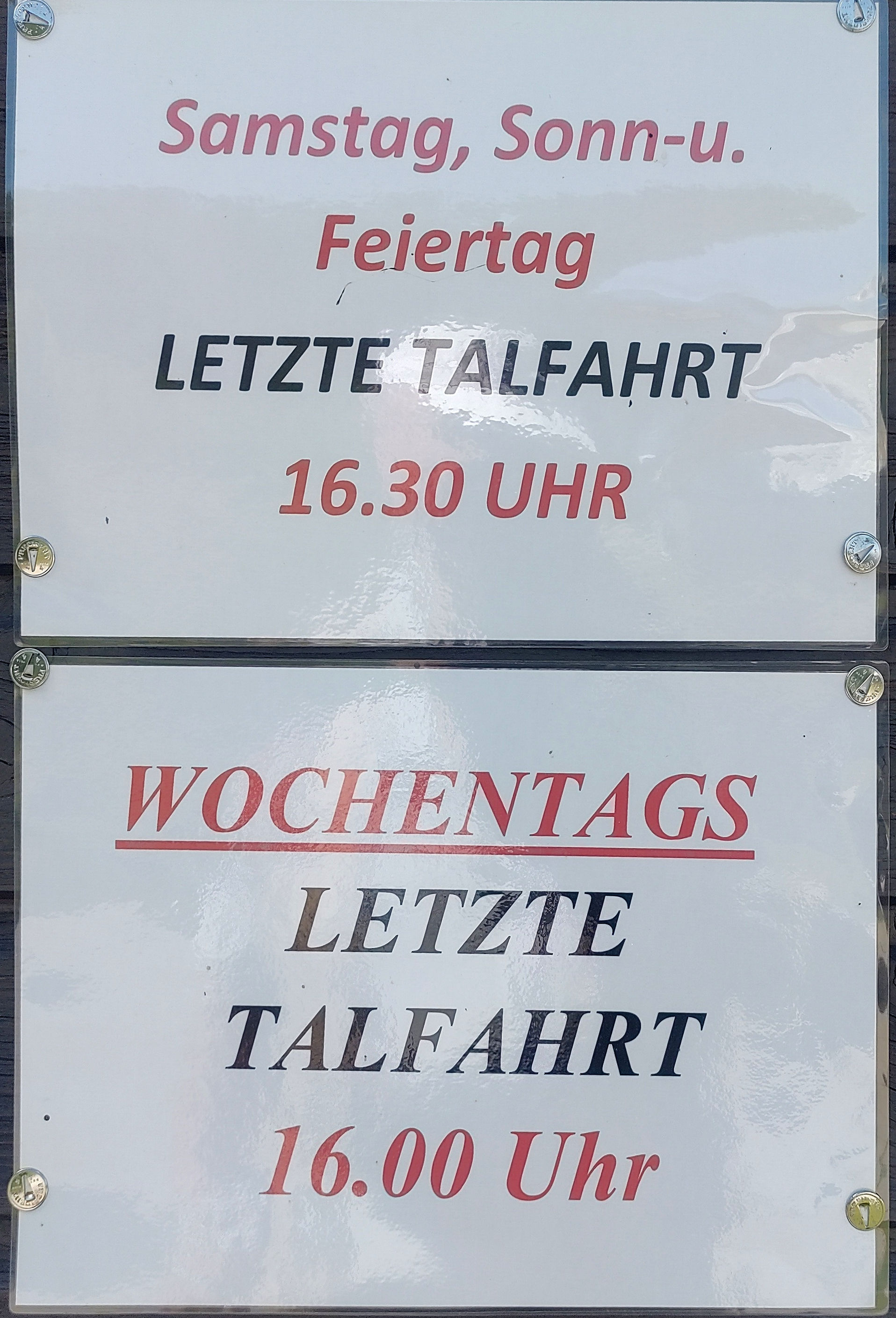 Fahrzeiten
